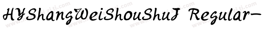 HYShangWeiShouShuJ Regular字体转换
